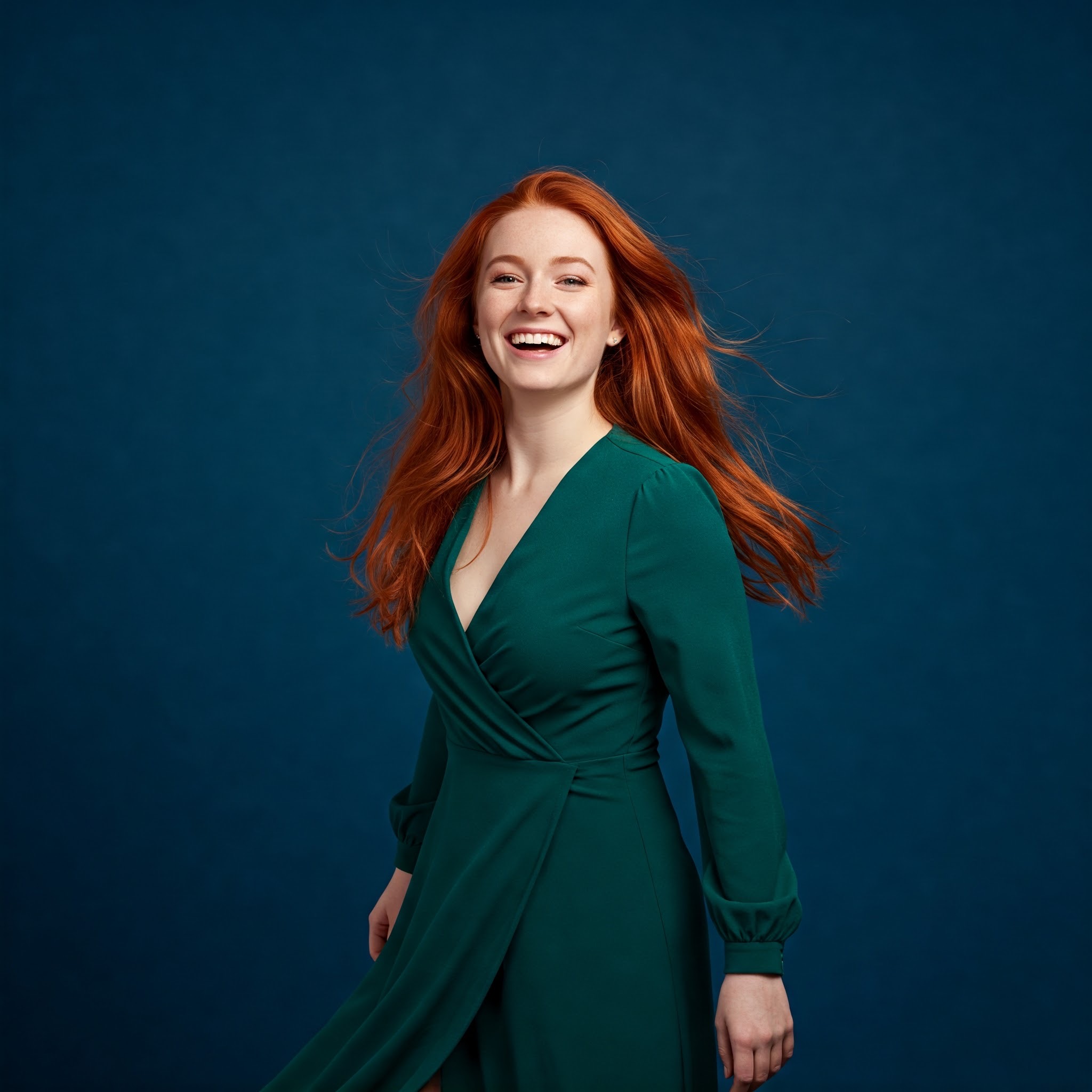 photo of Smiling Woman with Arms Outstretched 
